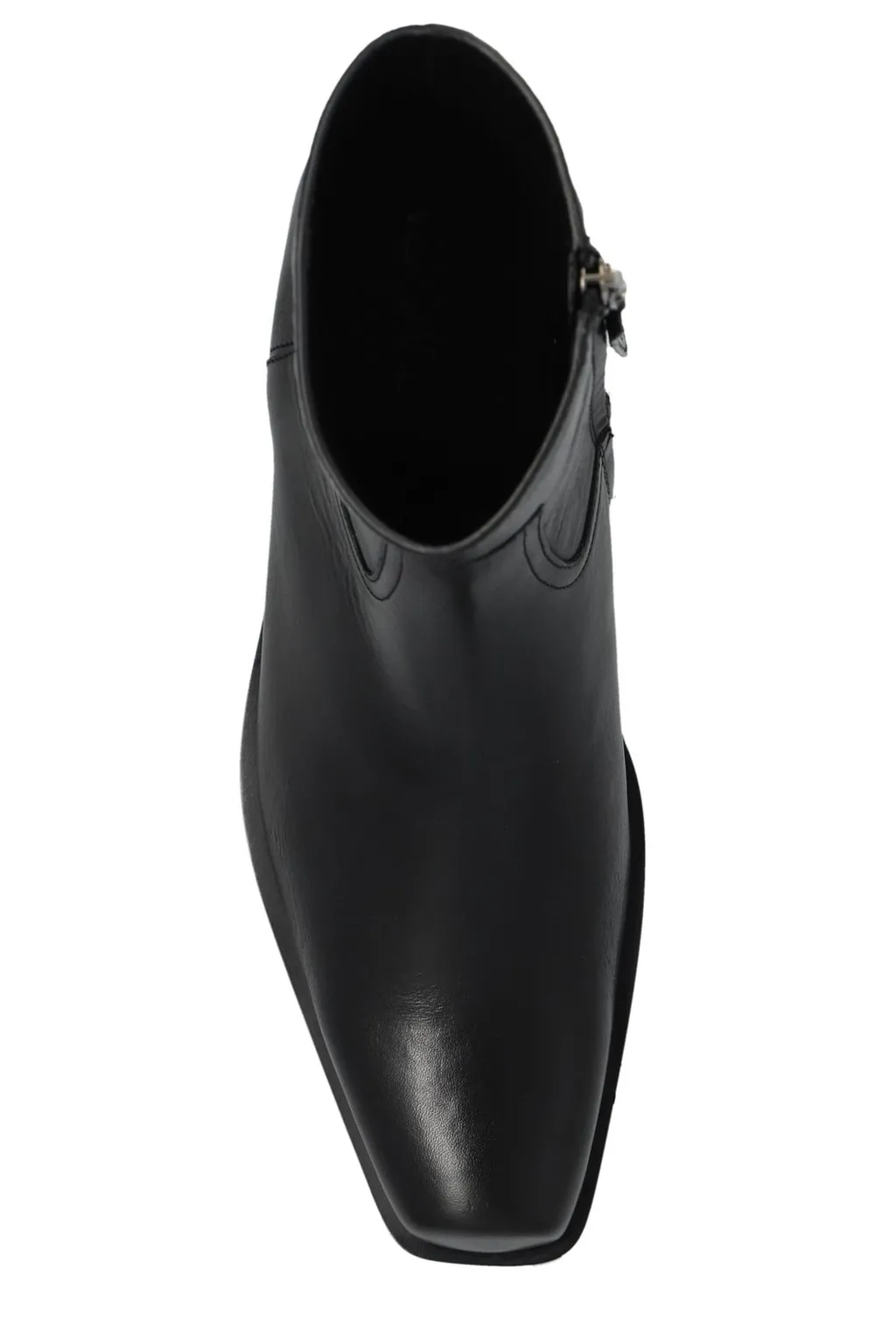 Square-Toe Leather Boots