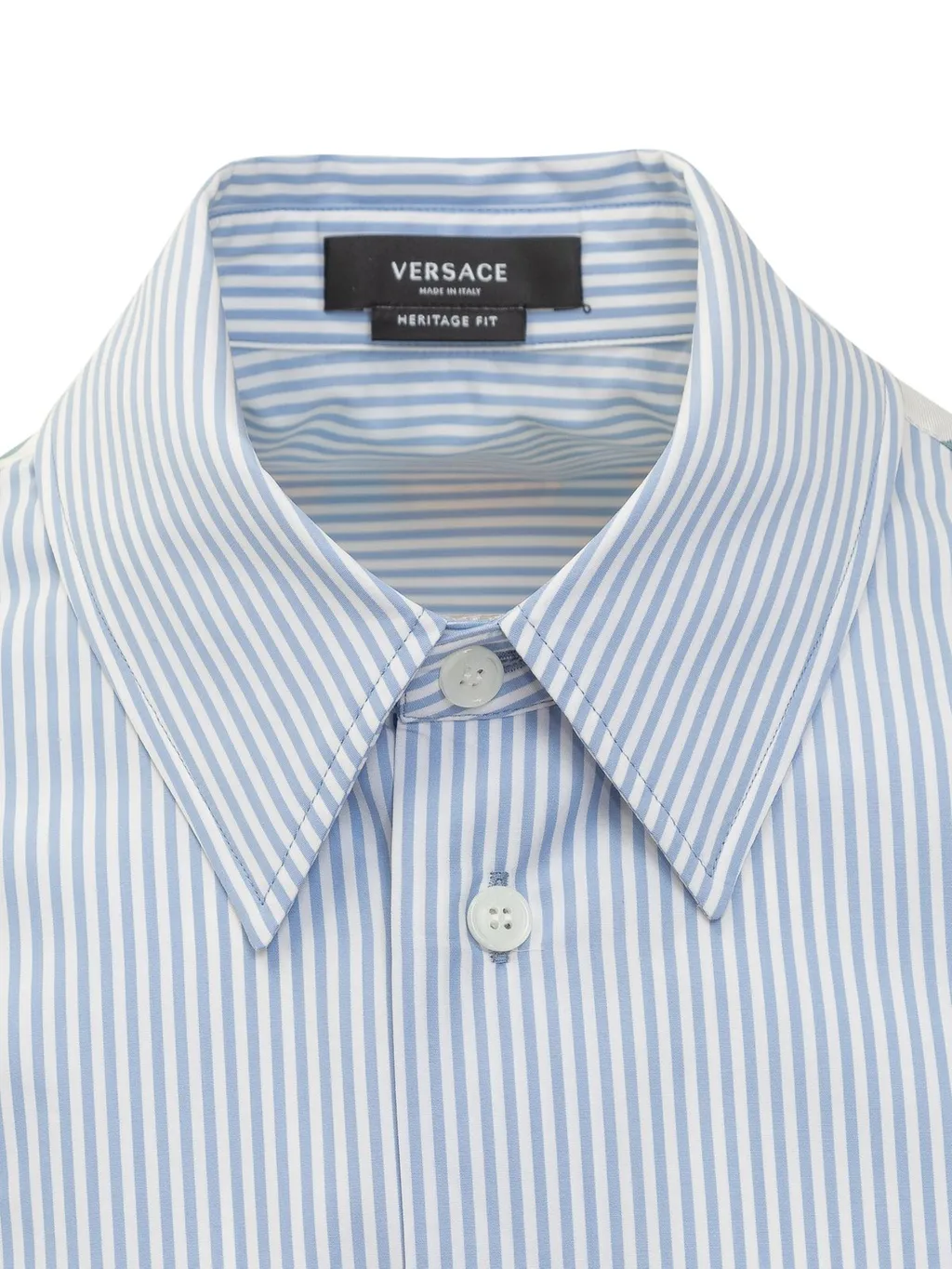 Striped Cotton Shirt With Baroque Print