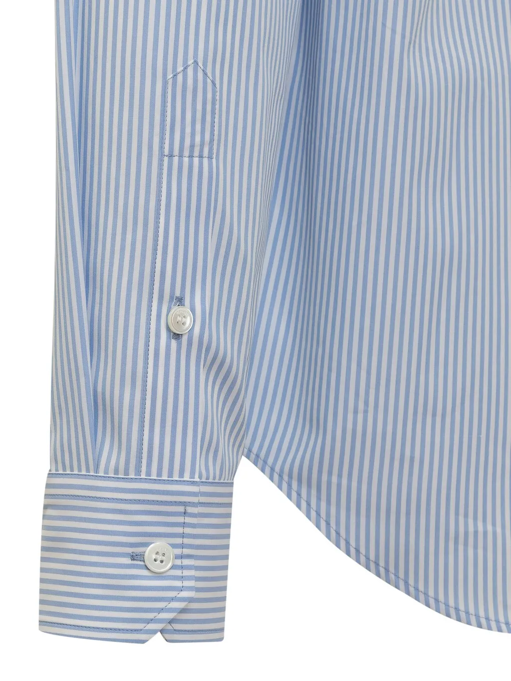 Striped Cotton Shirt With Baroque Print