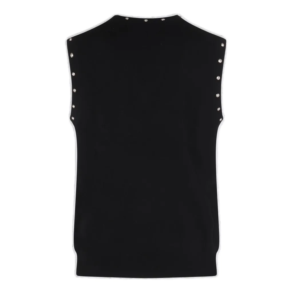 V-Neck Vest With Studs