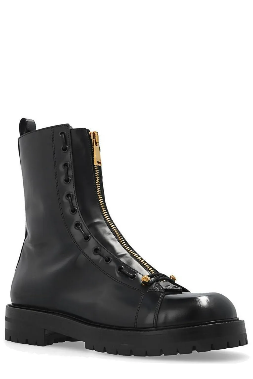 Lace-Up Leather Boots