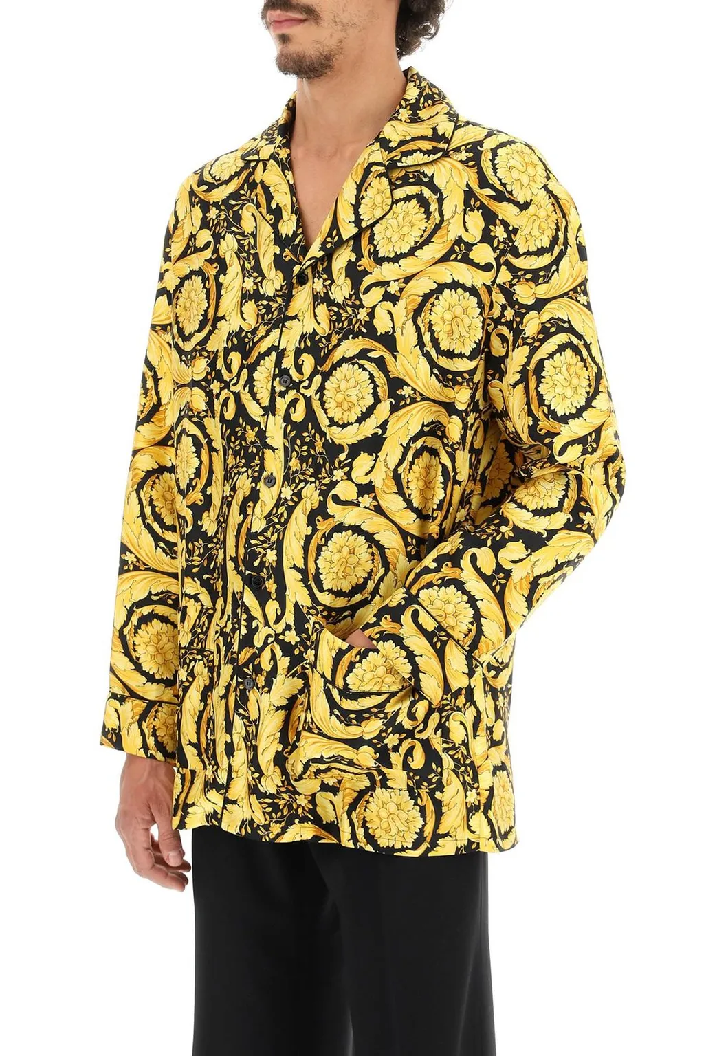 Baroque Print Silk Shirt