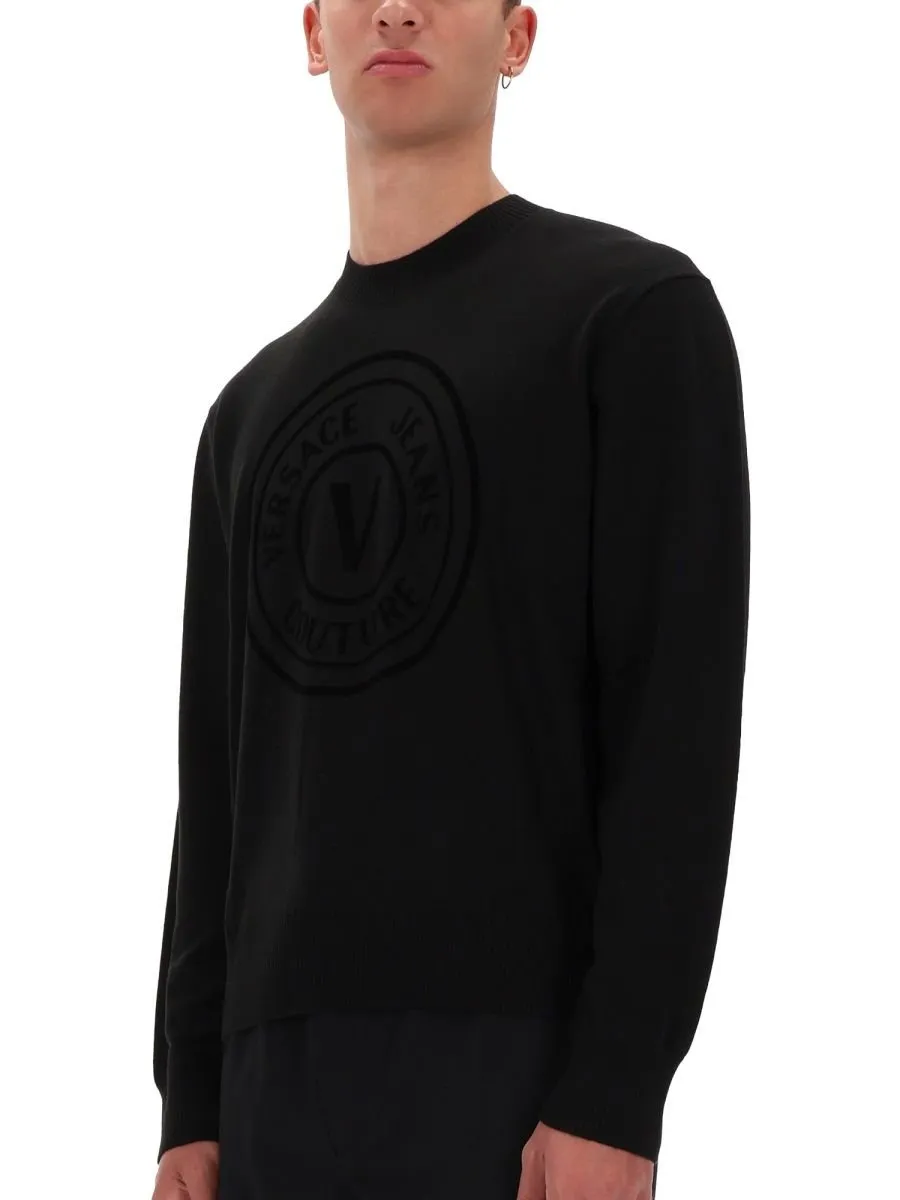 Sweater With Medusa Amplified Print