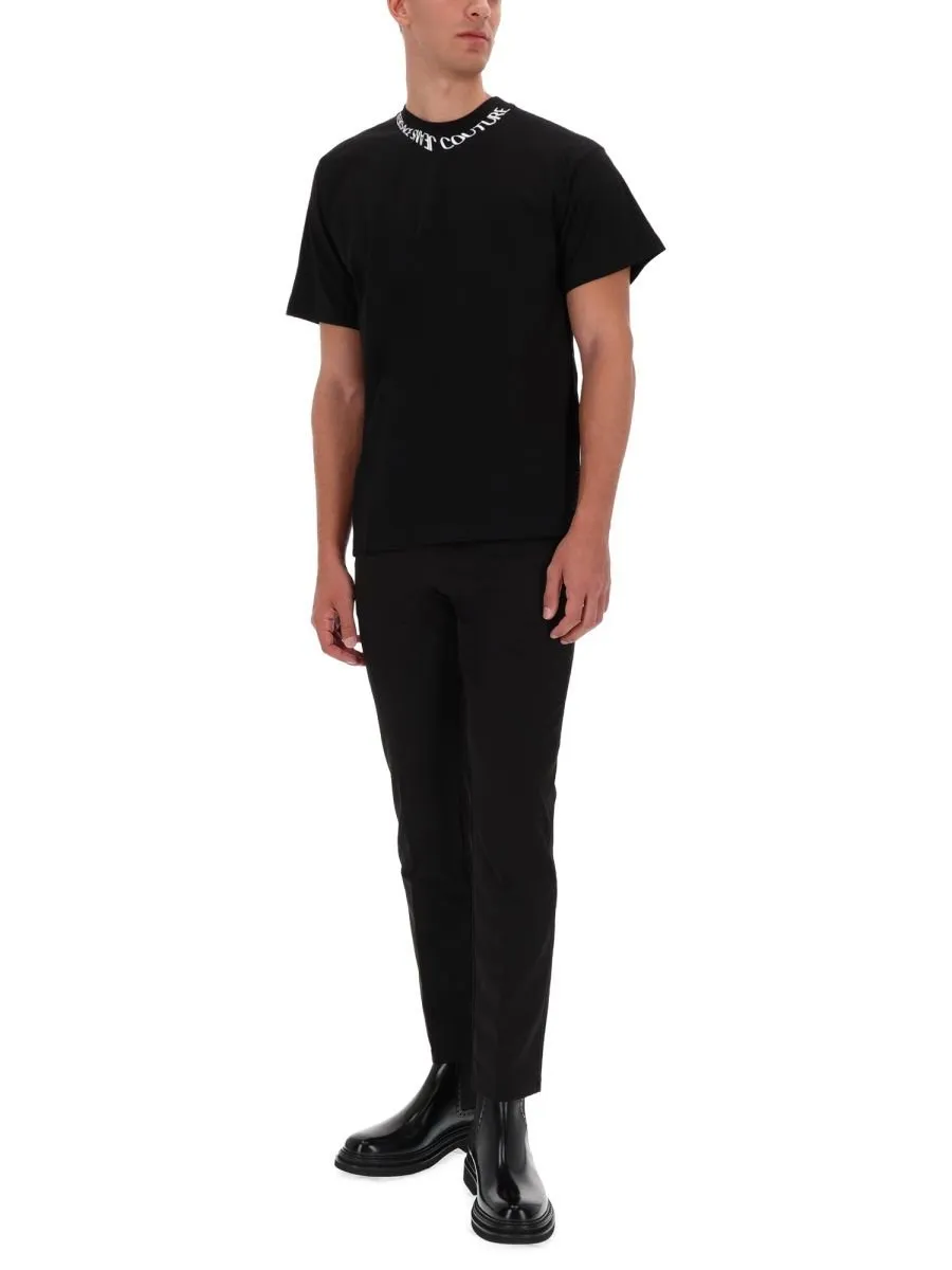 T-Shirt With Logo On Collar