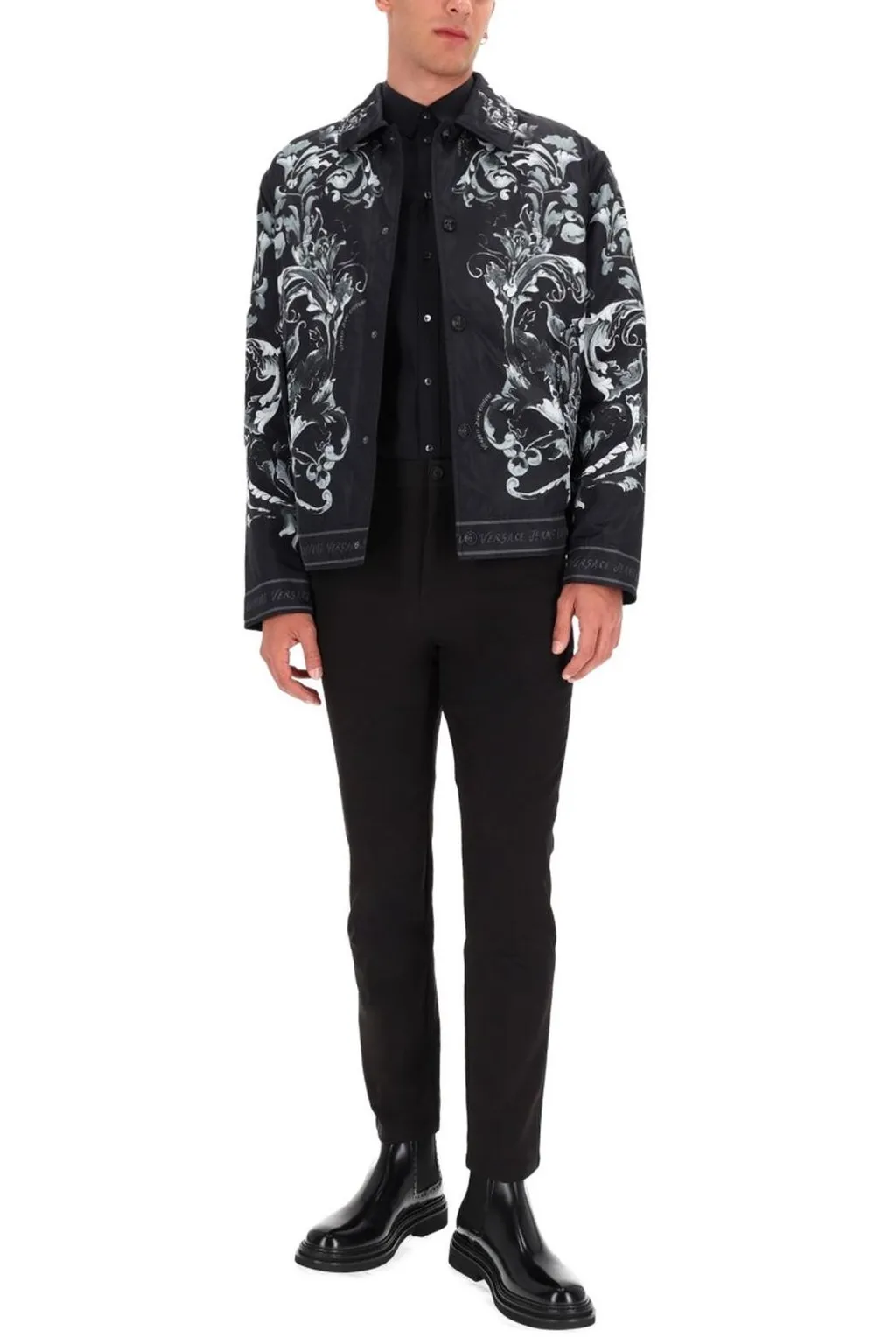 Baroque Print Bomber Jacket