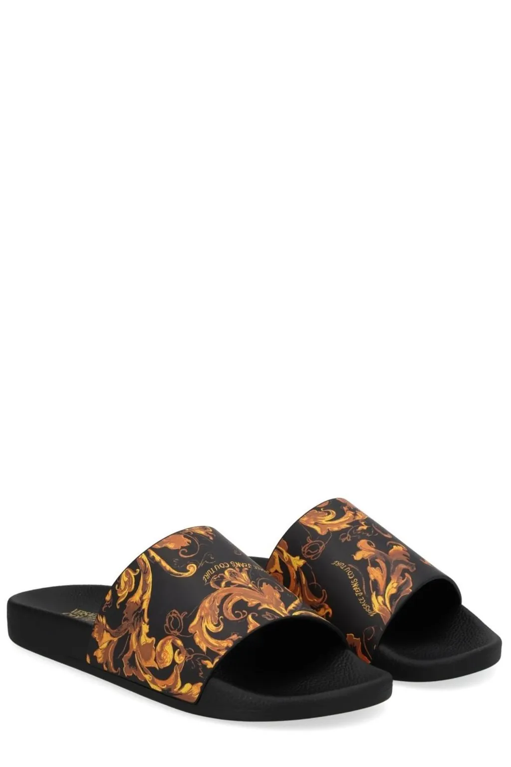 Baroque Print Slide Sandals