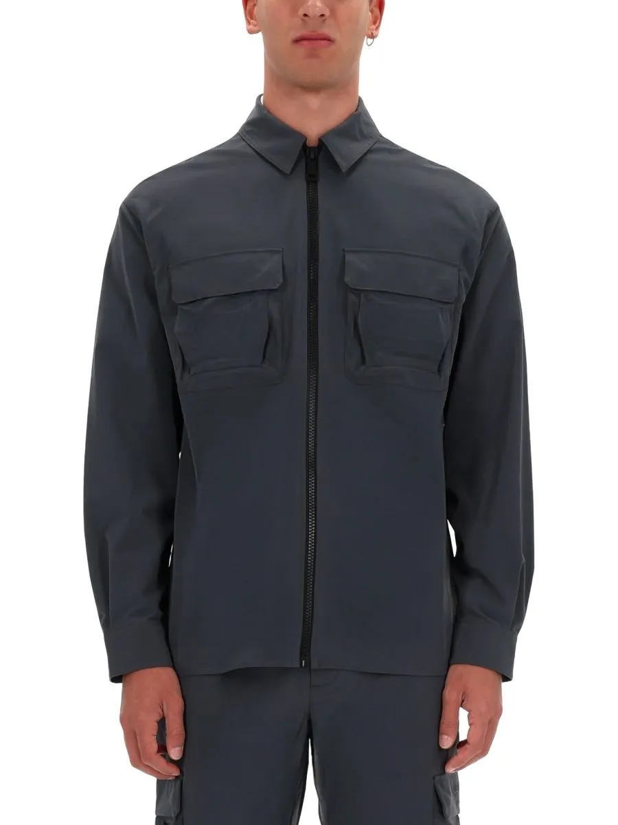 Zip-Up Cargo Shirt
