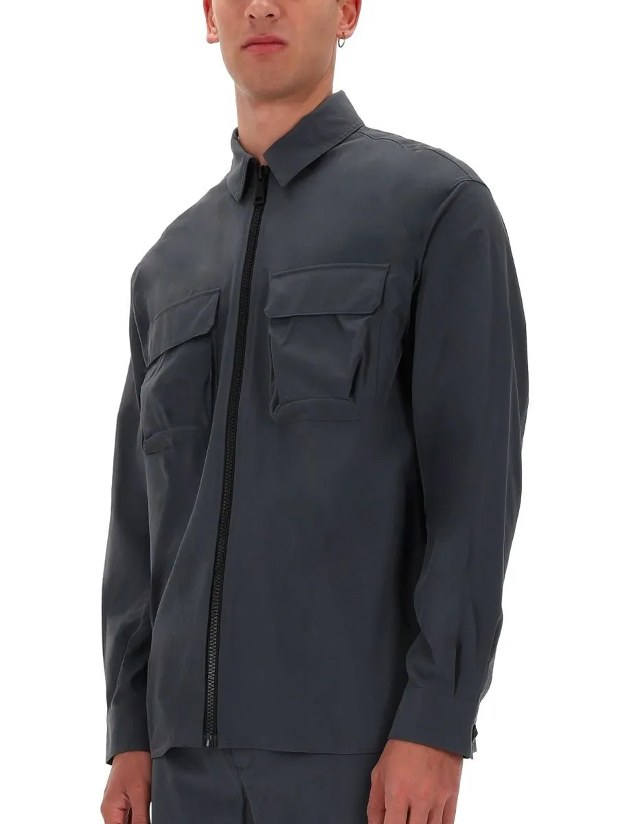 Zip-Up Cargo Shirt