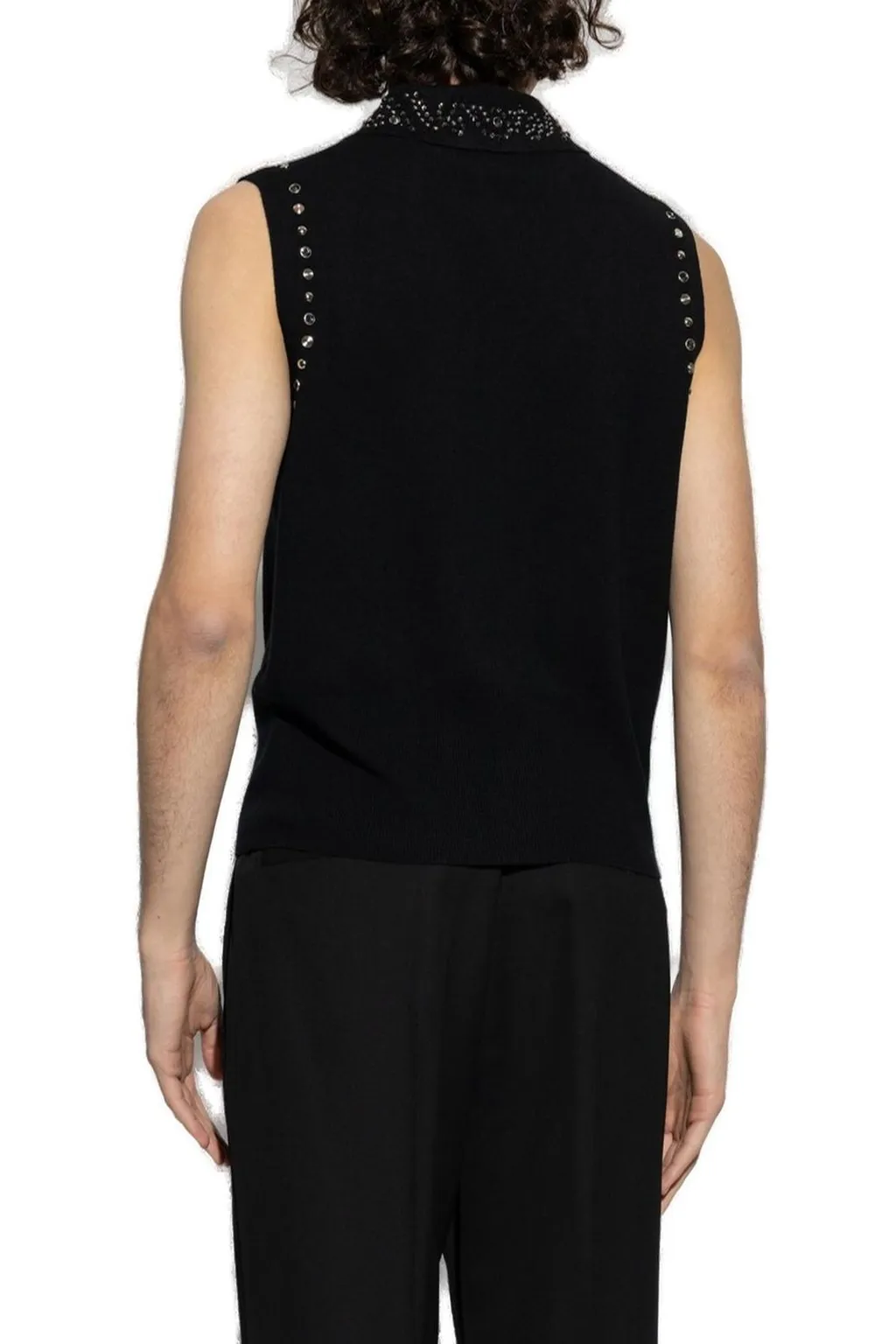 Sleeveless Shirt With Studs