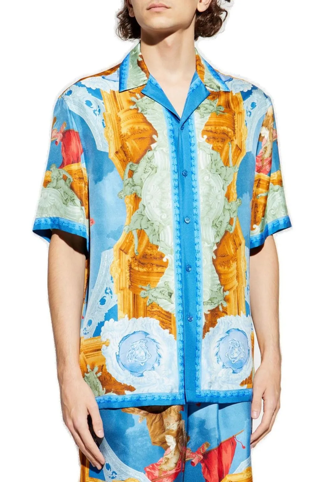 Baroque Print Silk Shirt