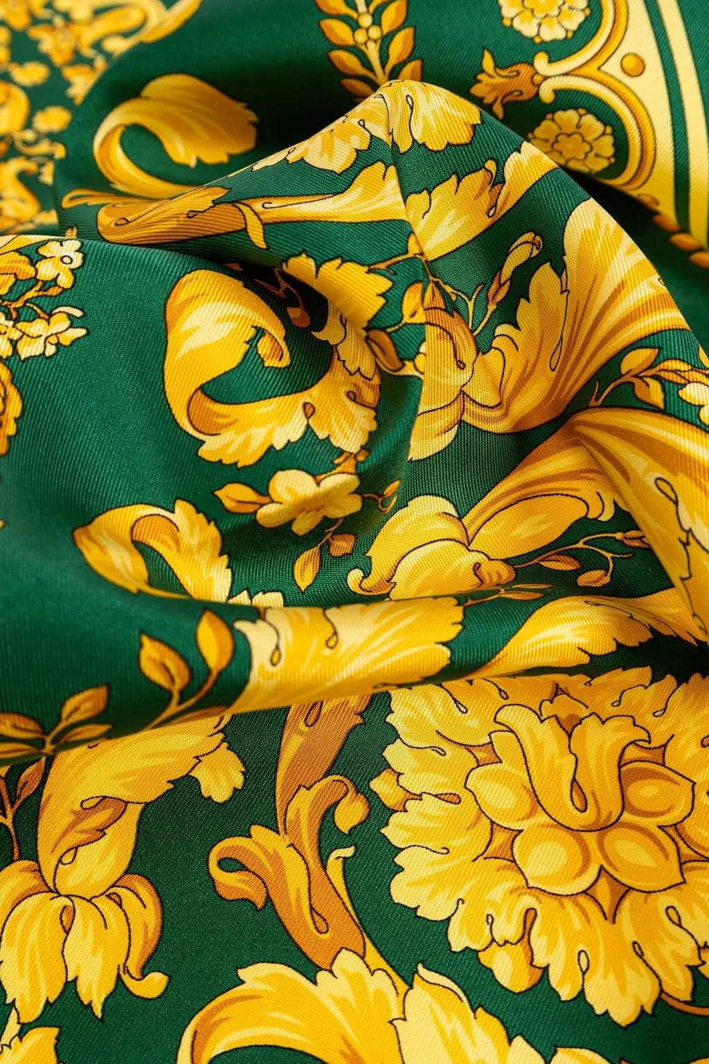 Baroque Print Silk Twill Scarf