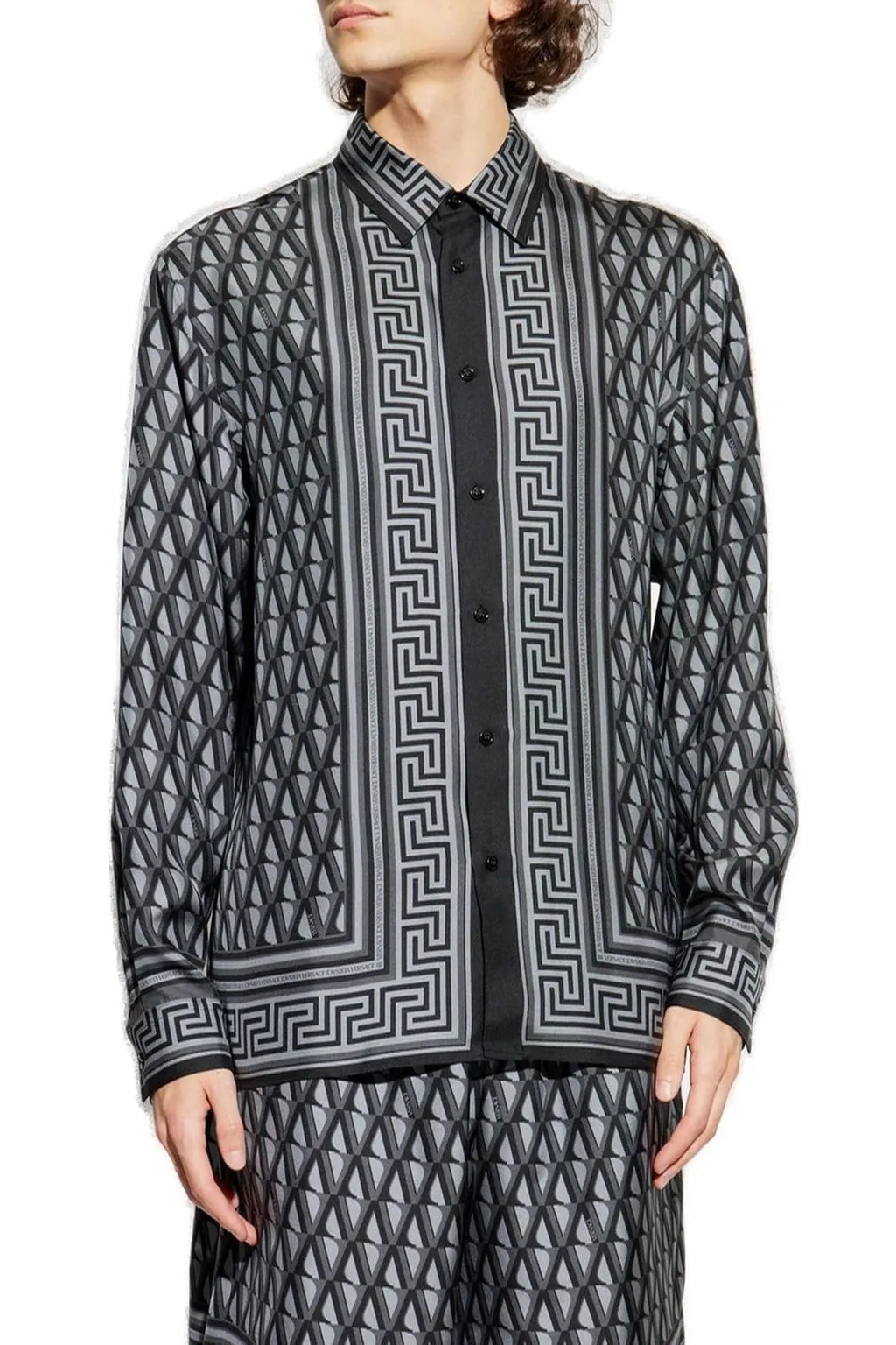 Baroque Print Silk Shirt