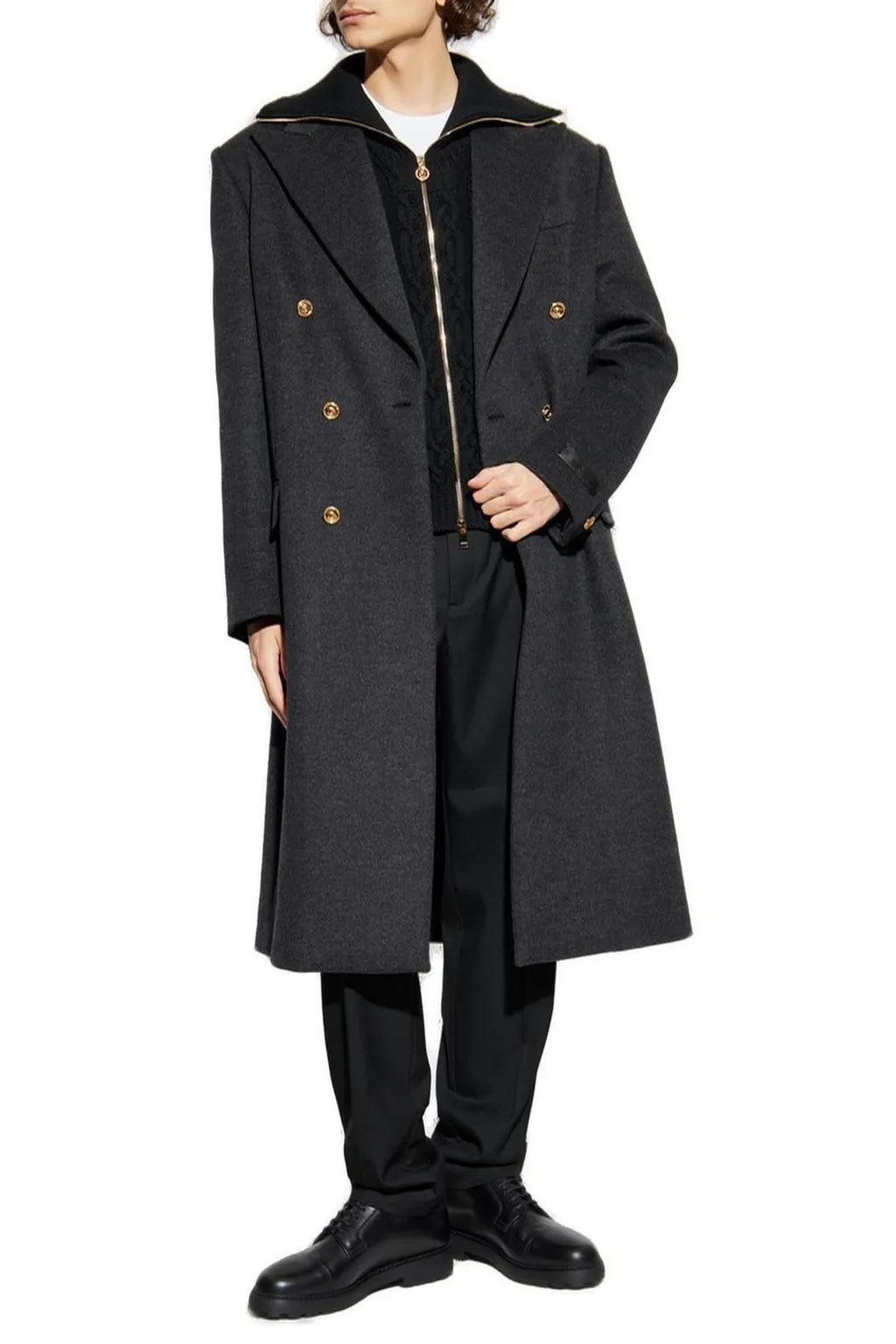 Double-Breasted Wool Coat