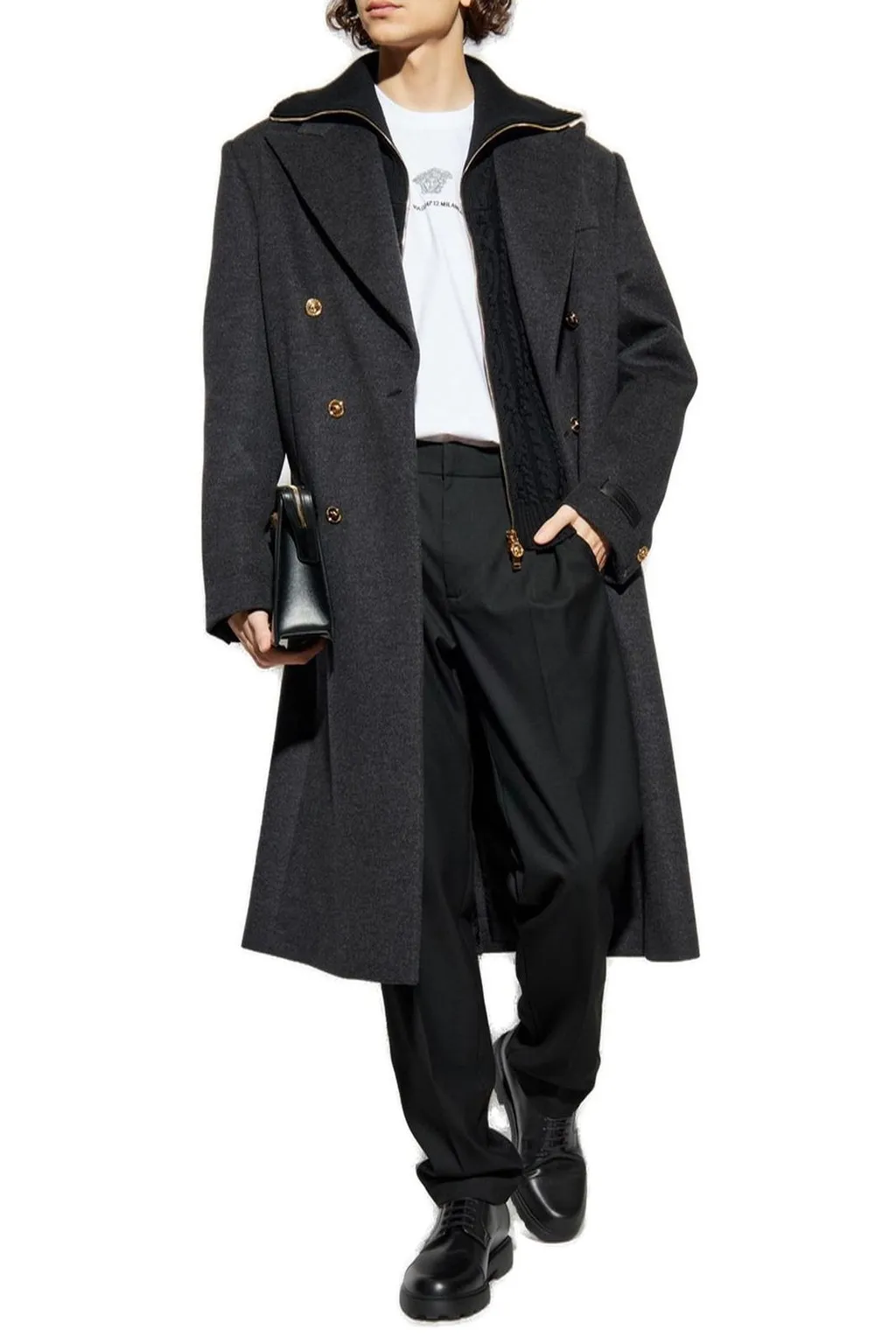Double-Breasted Wool Coat