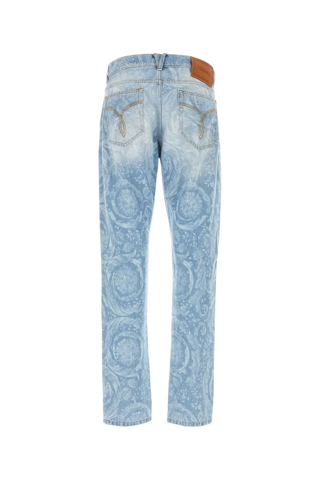 Logo Print Straight Leg Jeans