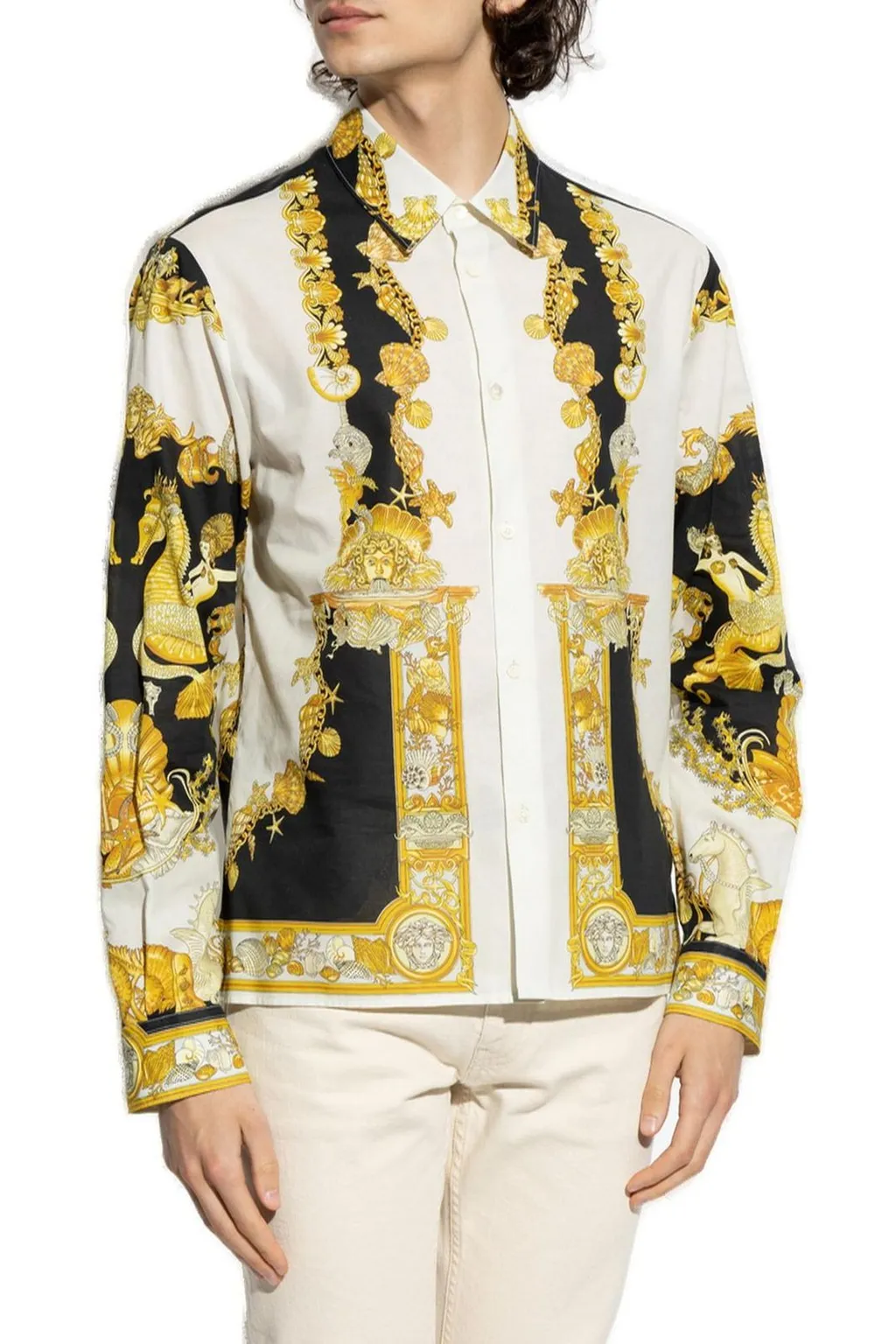 Baroque Print Silk Shirt