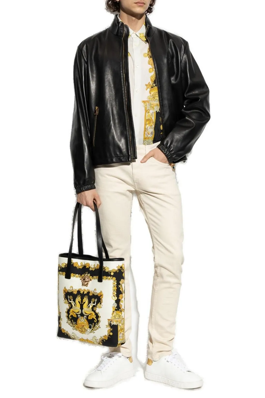 Baroque Print Silk Shirt