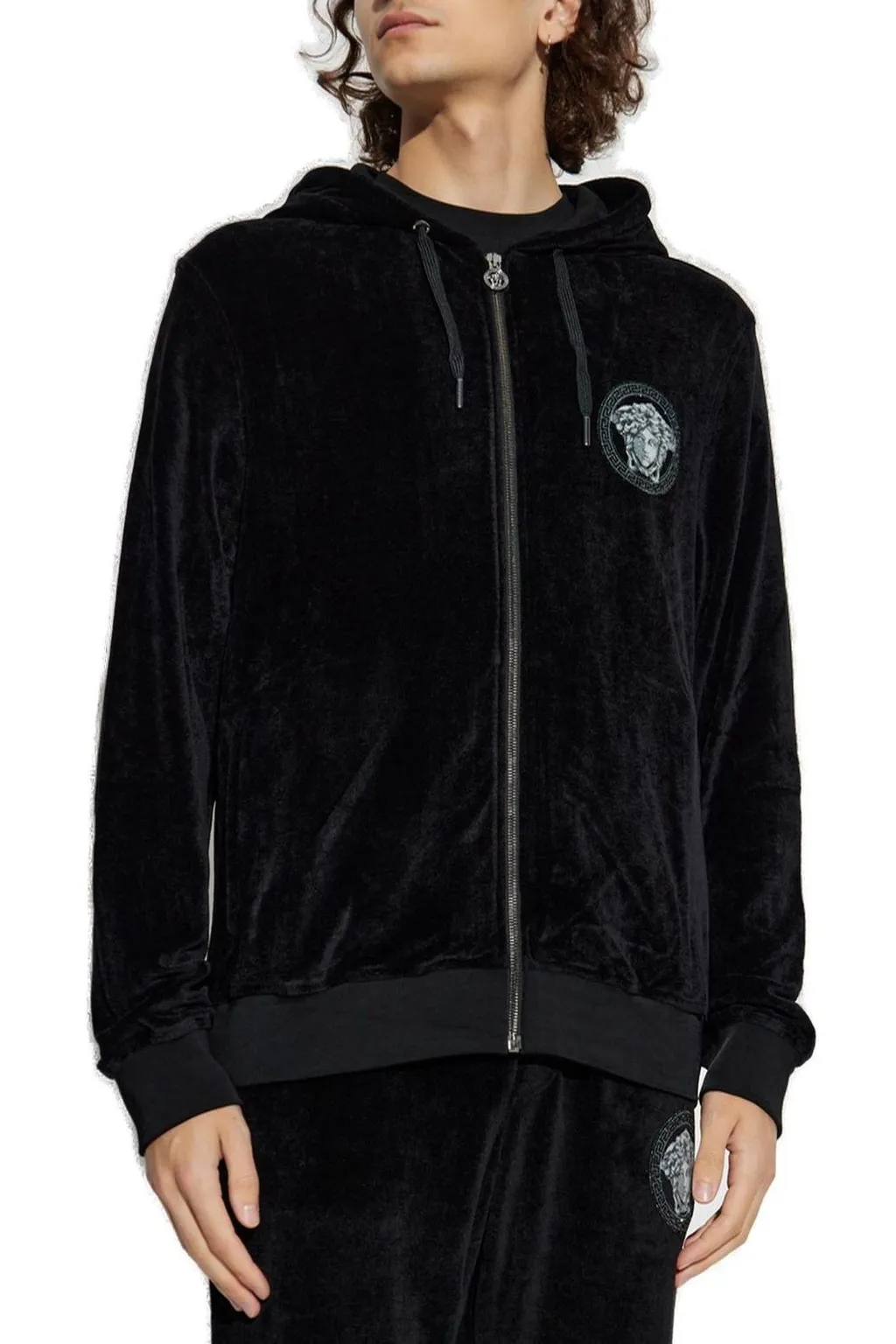 Velvet Zip-Up Hoodie