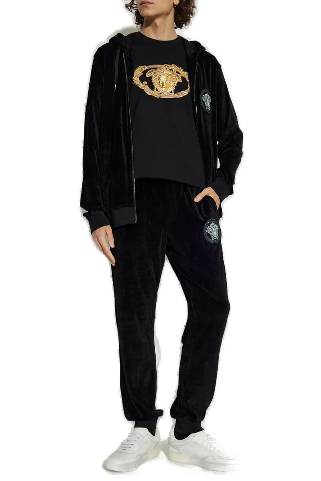 Velvet Zip-Up Hoodie