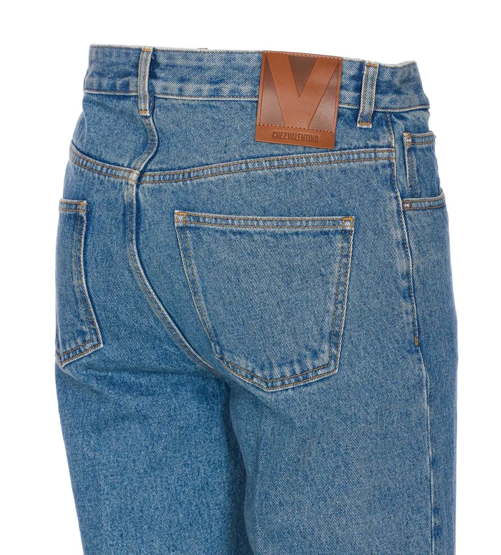 High-Rise Straight-Leg Jeans