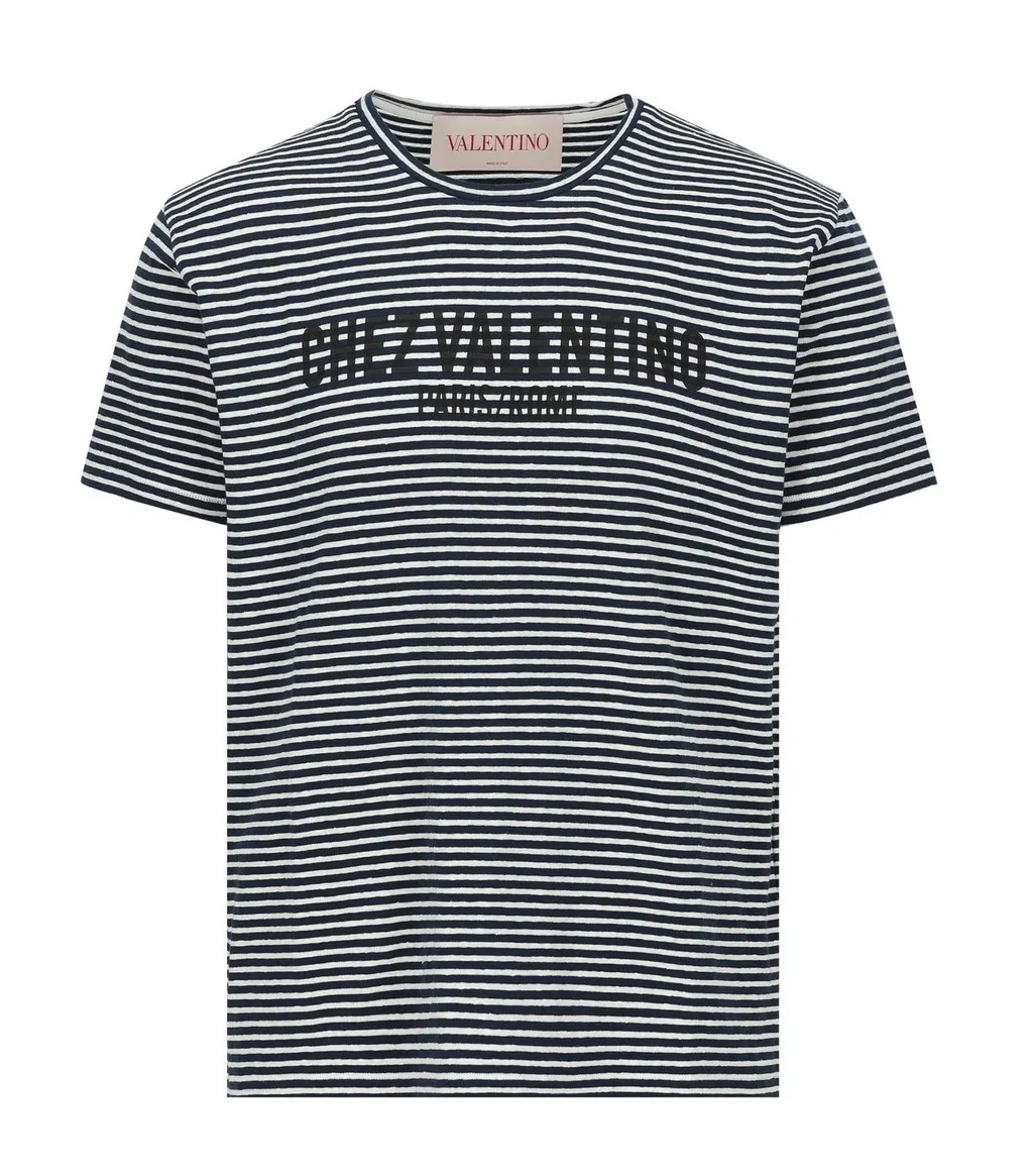 Striped T-Shirt With Print Chez Valentino