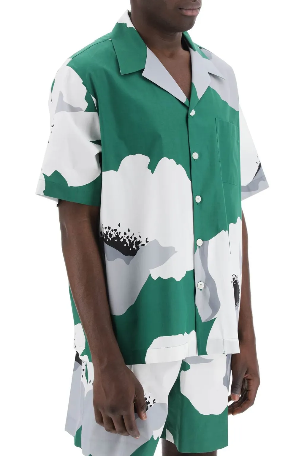 Floral Print Camp Collar Shirt