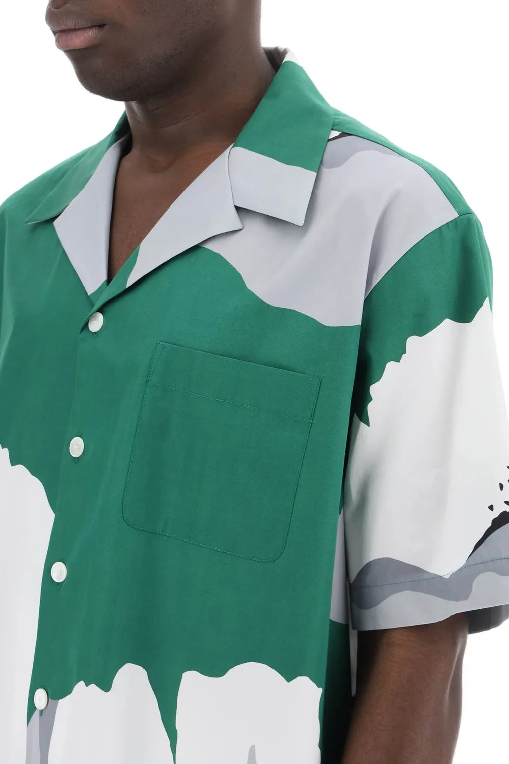 Floral Print Camp Collar Shirt