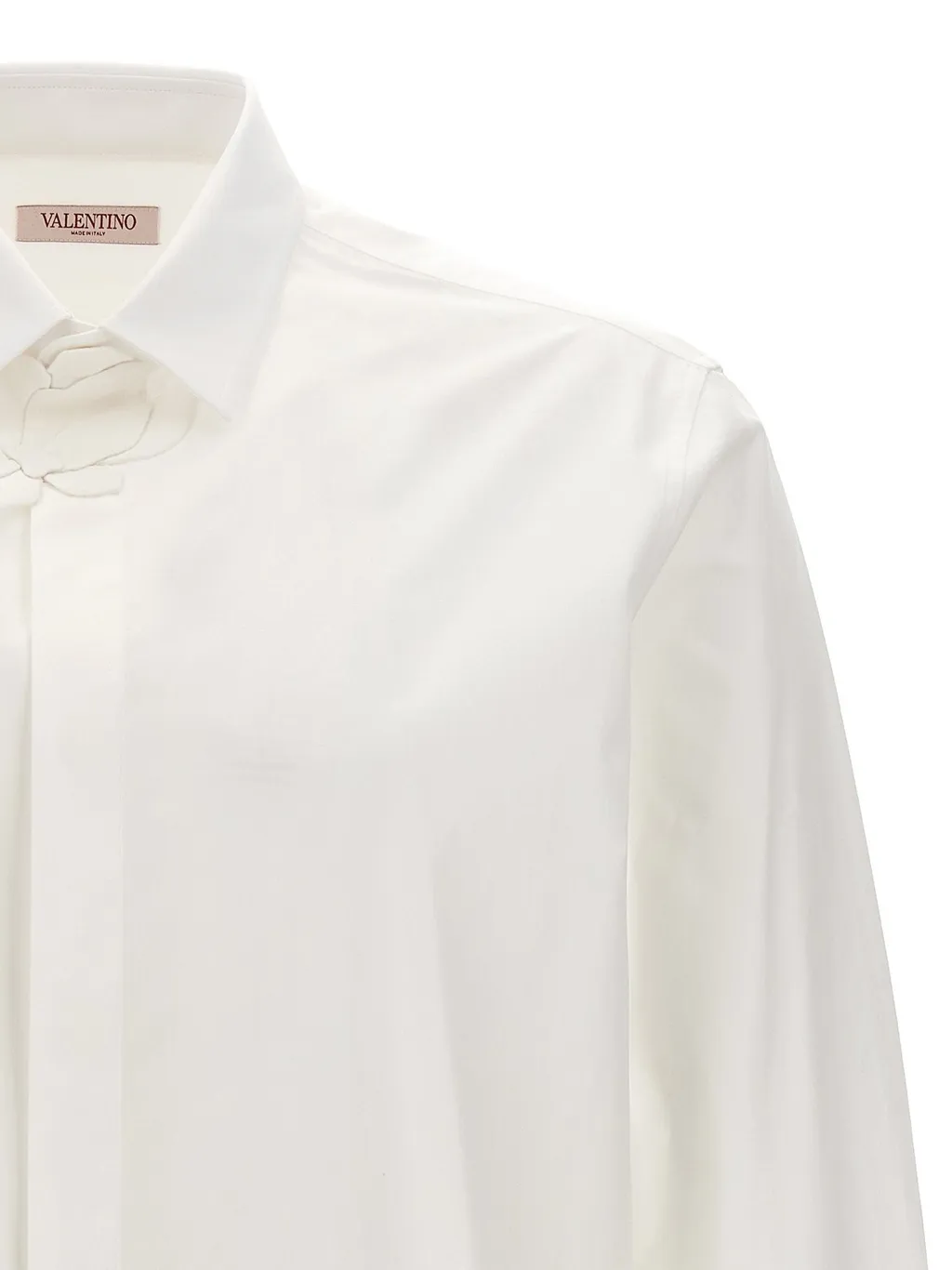 Shirt With Floral Appliqué