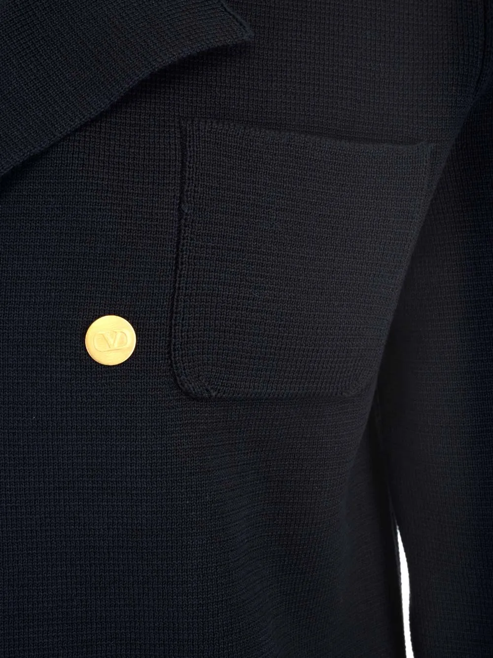 Double-Breasted Knit Jacket