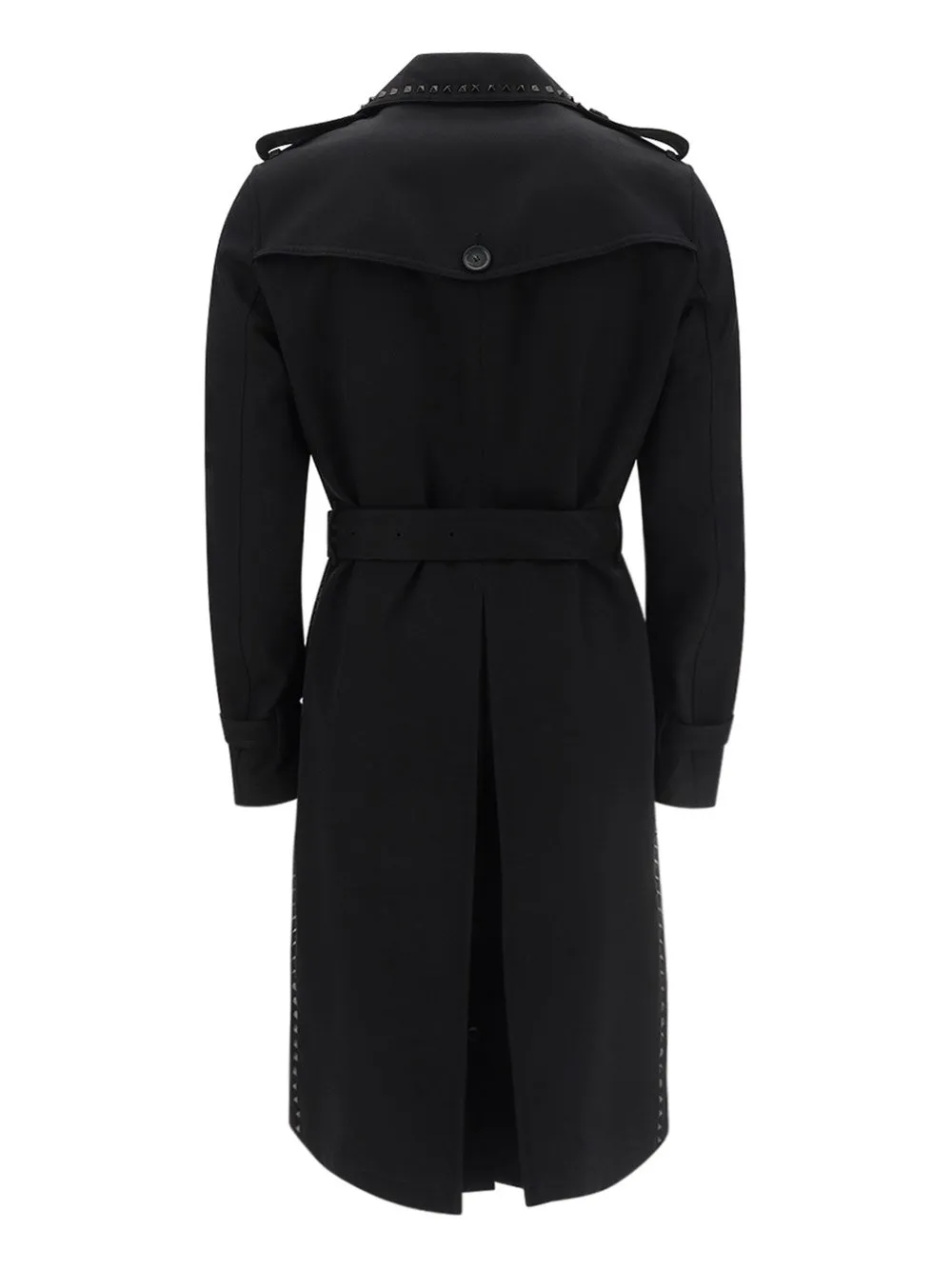 Double-Breasted Trench Coat With Studs
