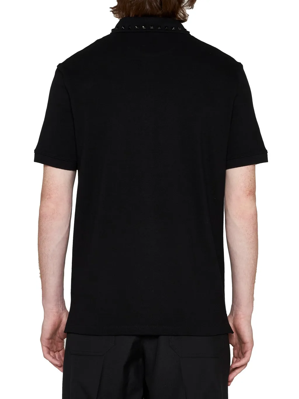Studded Collar Polo Shirt