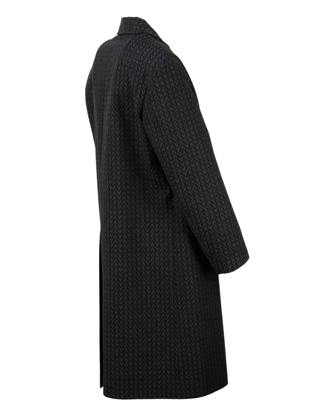 Herringbone Wool Blend Coat