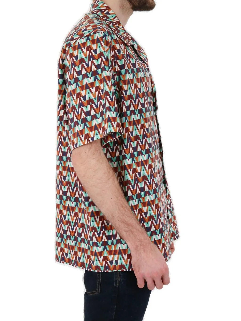 Geometric Print Short Sleeve Shirt
