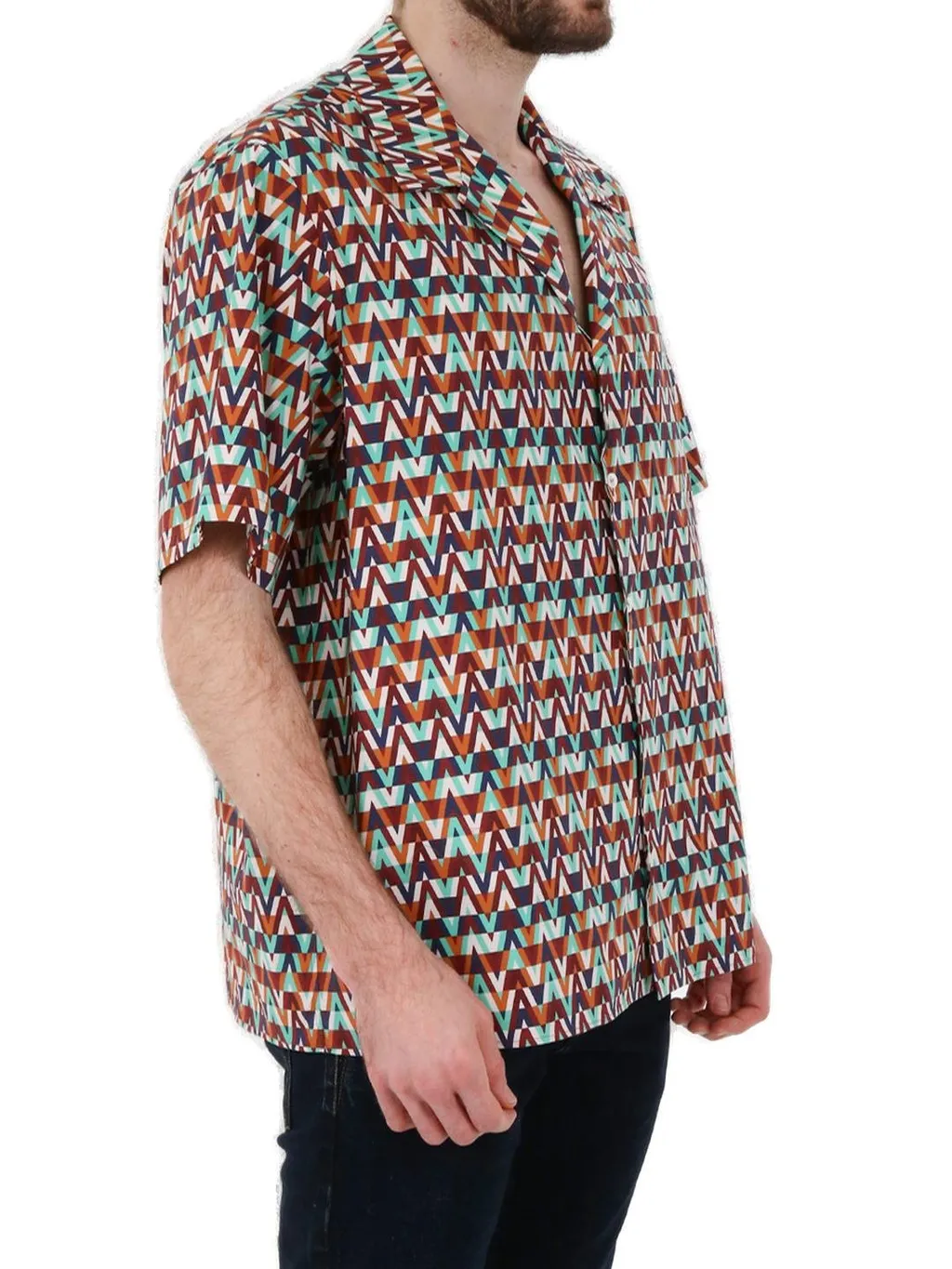 Geometric Print Short Sleeve Shirt