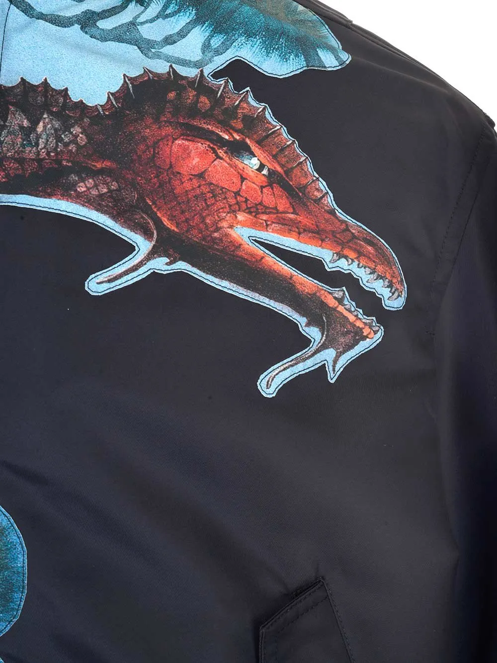 Bomber Jacket With Dragon Print