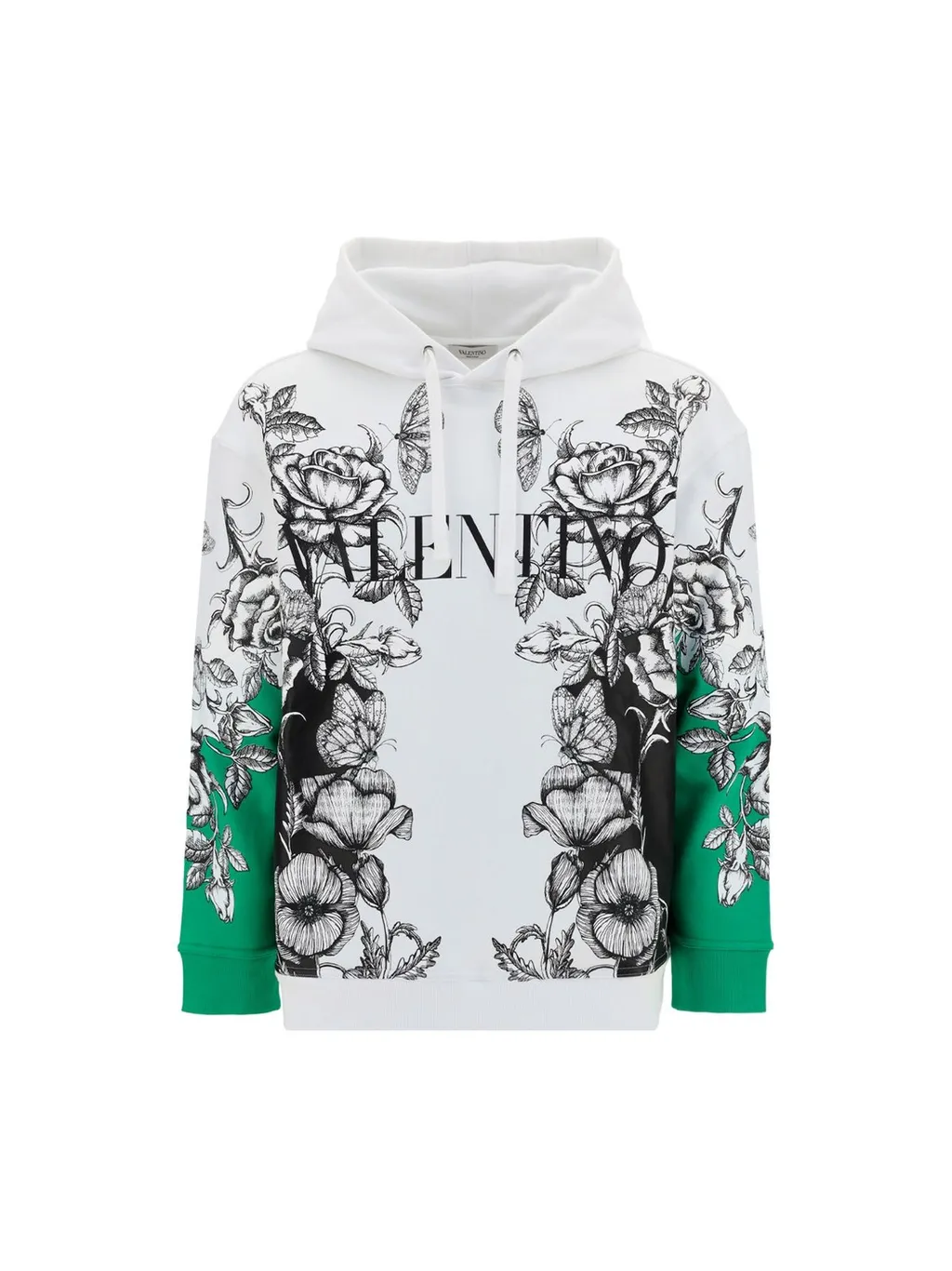 Hoodie With Floral Print