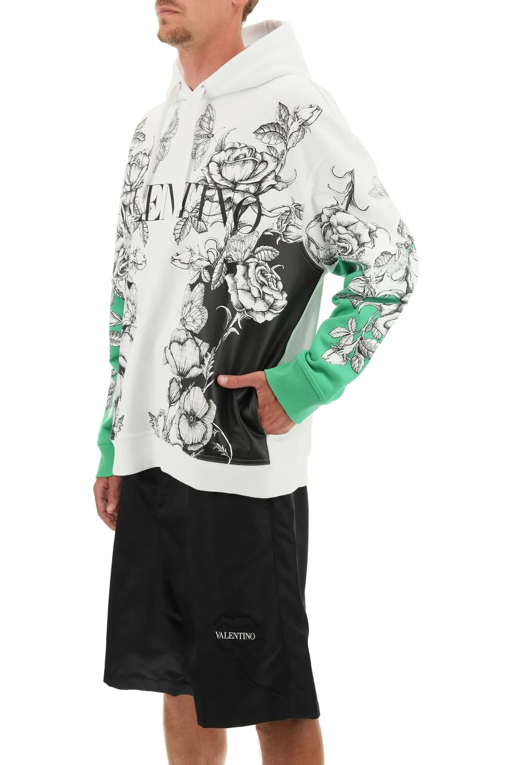 Hoodie With Floral Print