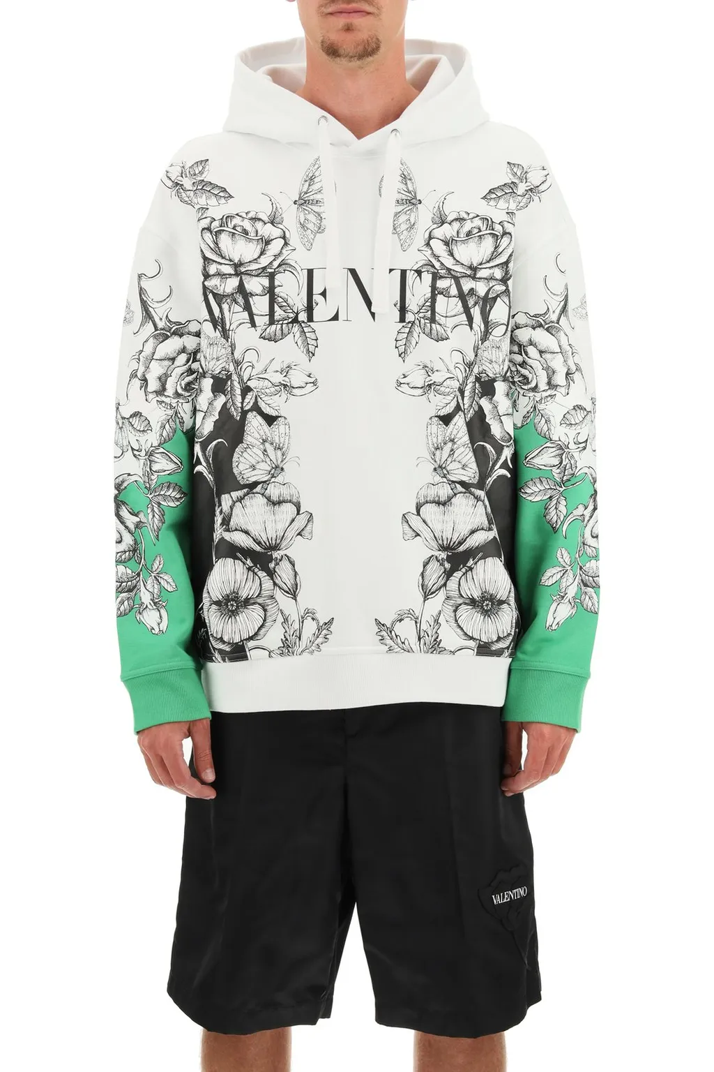 Hoodie With Floral Print