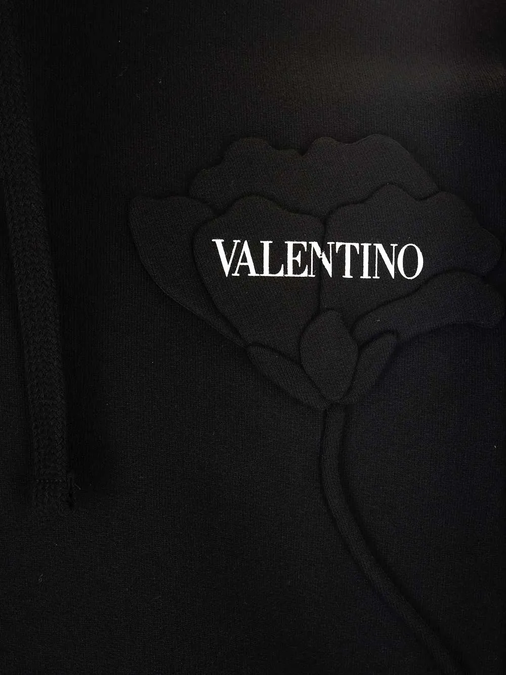 Hoodie With Embroidered Flower
