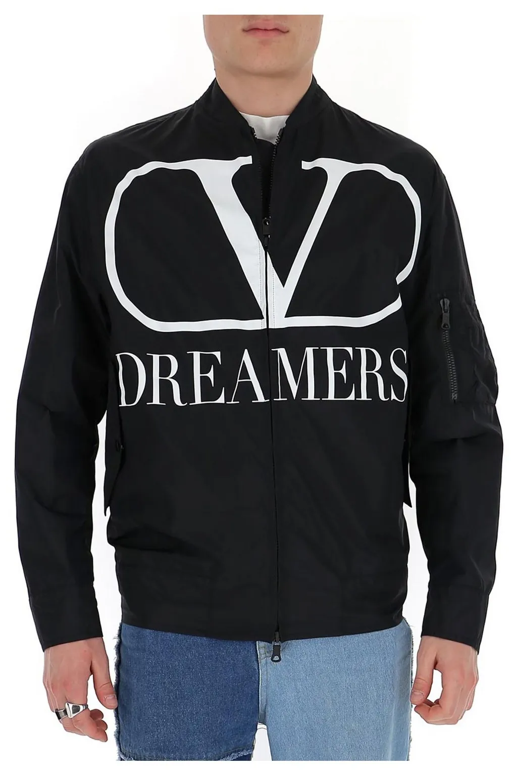 Bomber Jacket With Vltn Times Print