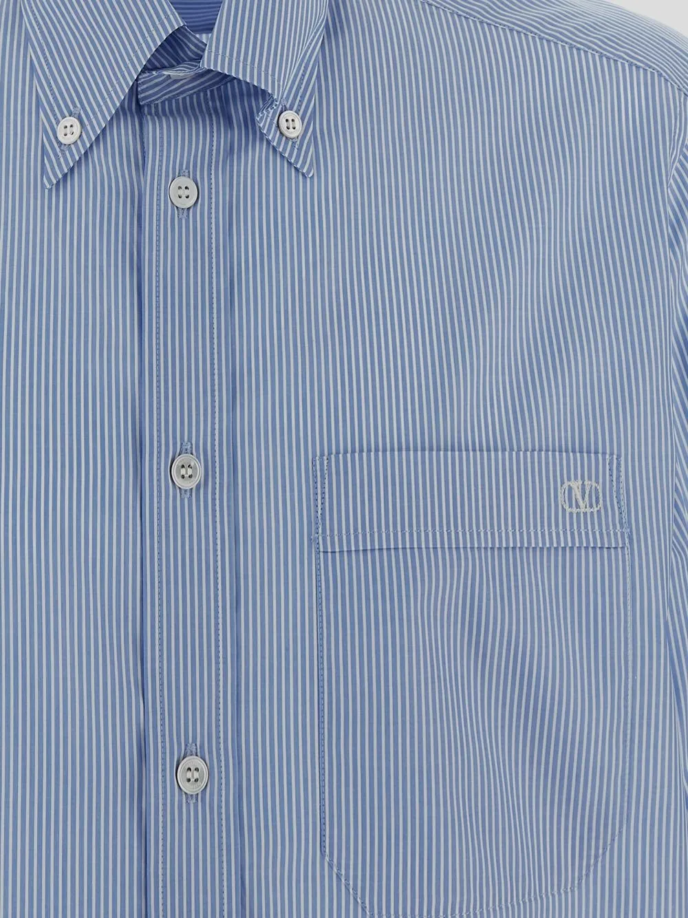 Striped Button-Down Shirt