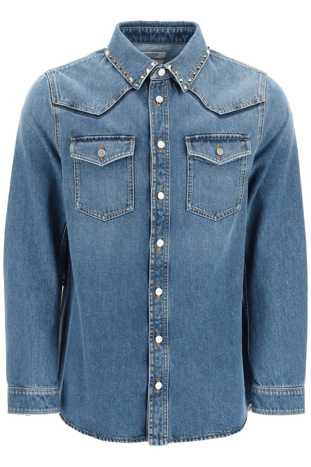 Denim Shirt With Studs