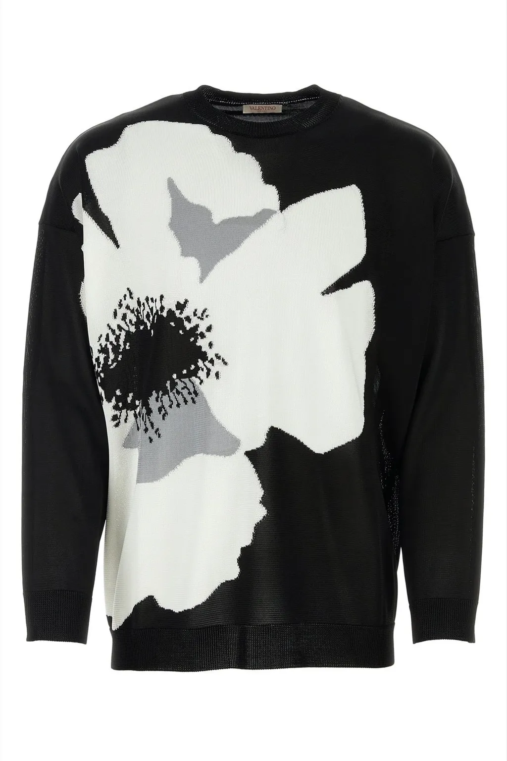 Oversized Sweater With Floral Print