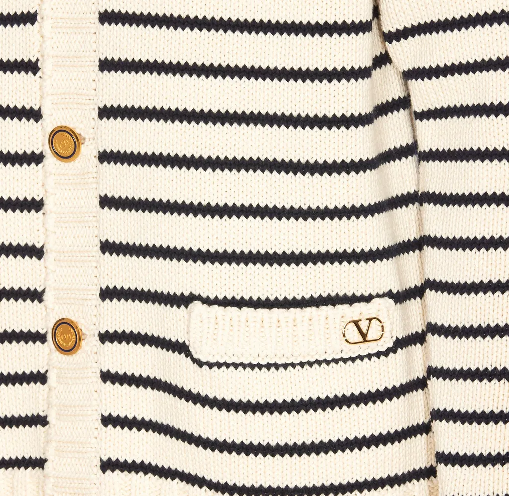 Striped Shawl Collar Cardigan