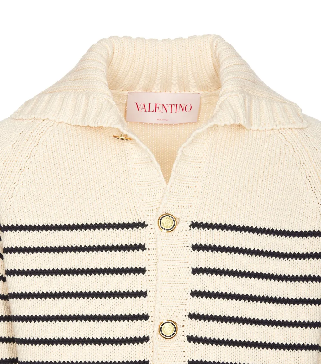 Striped Shawl Collar Cardigan