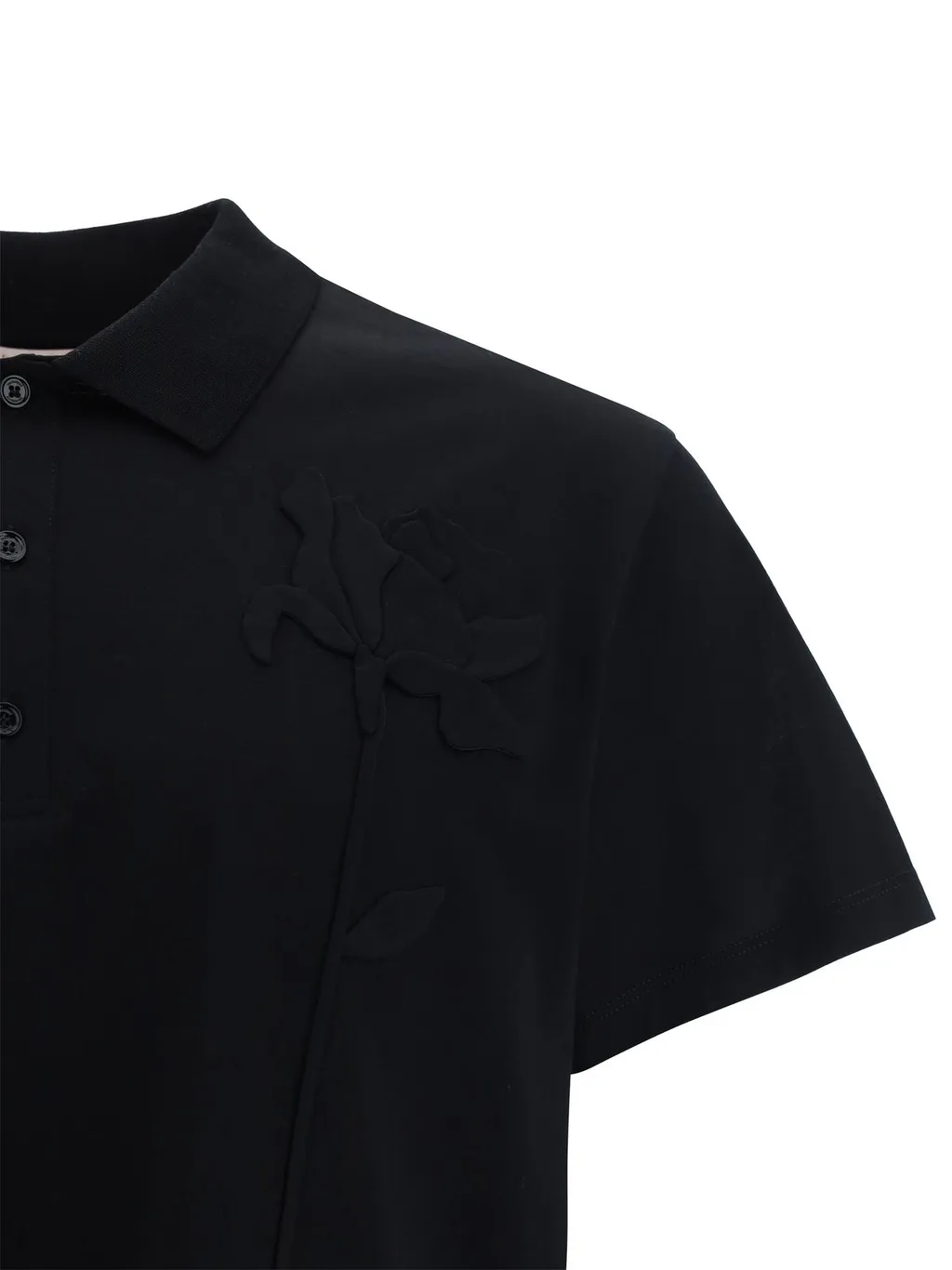 Rose Print Polo Shirt