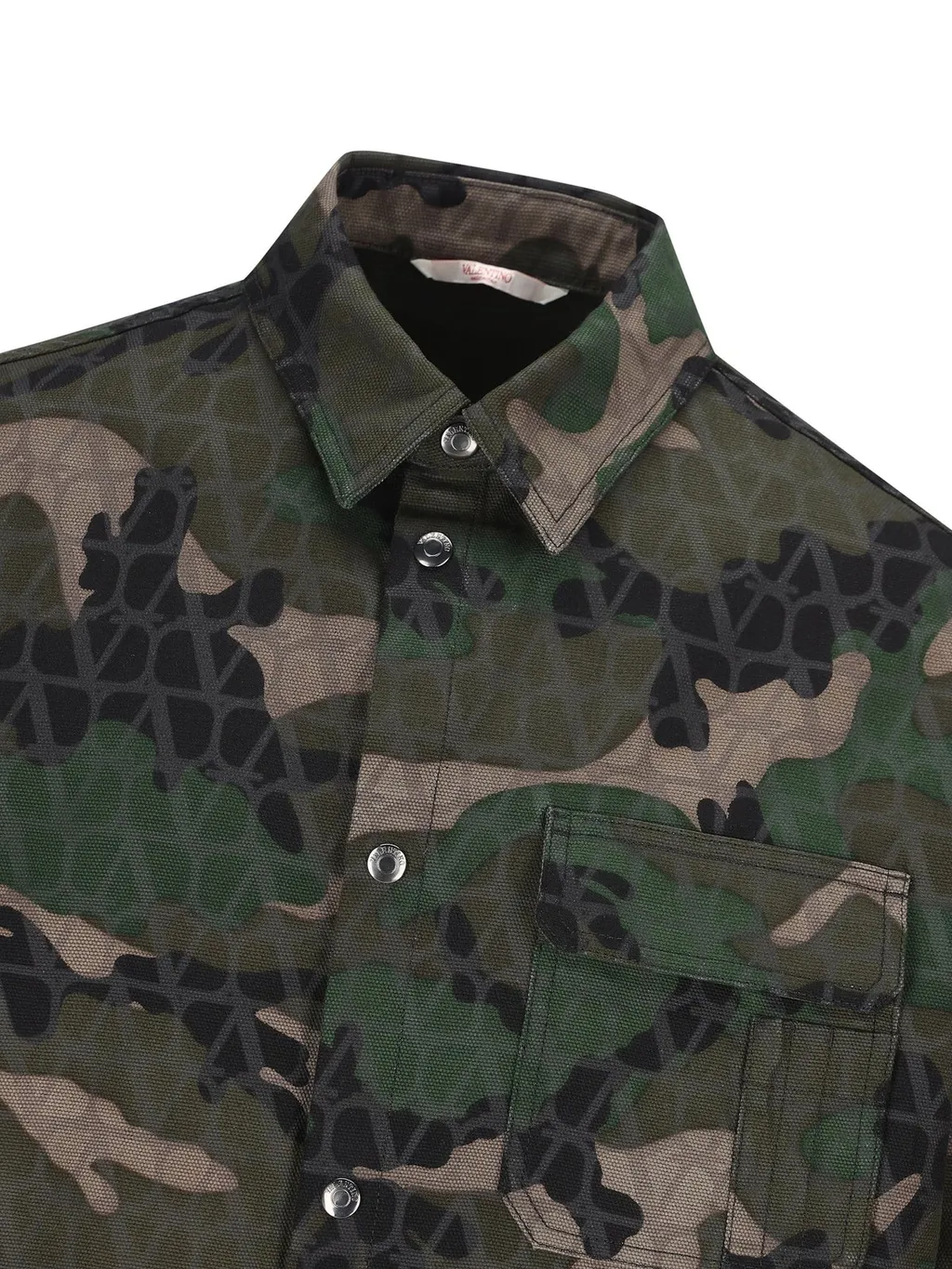 Camouflage Print Shirt Jacket
