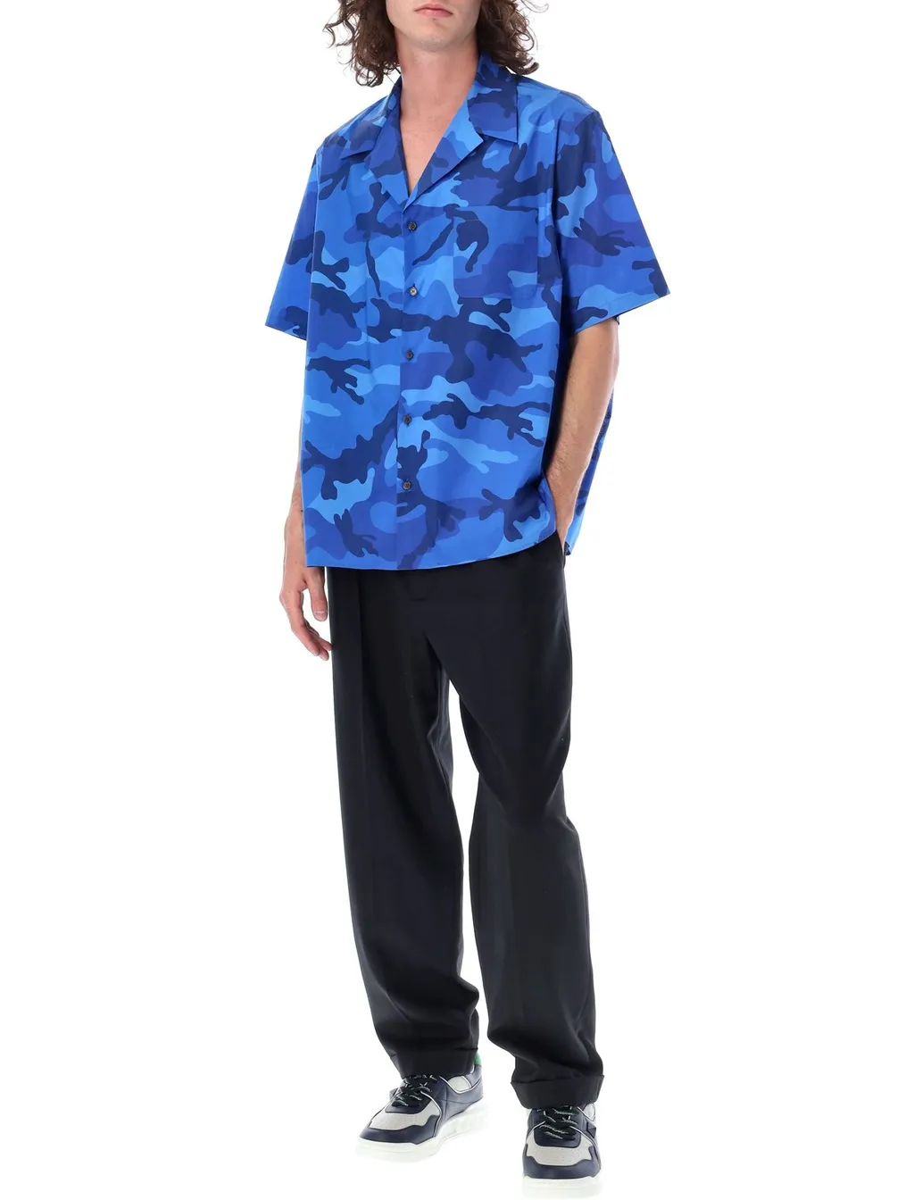 Camo Print Short Sleeve Shirt