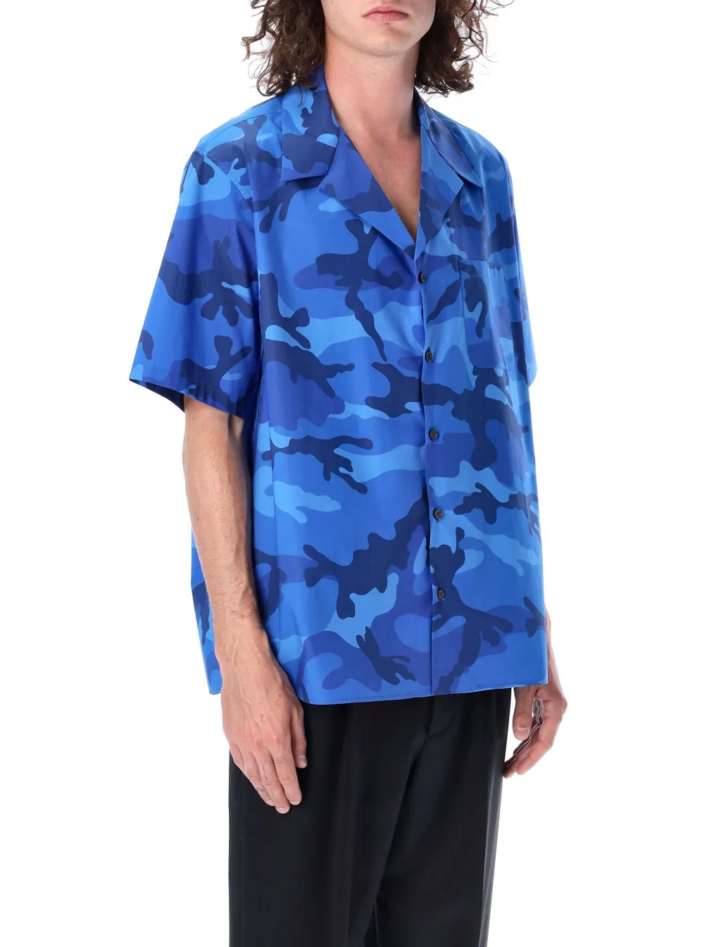 Camo Print Short Sleeve Shirt