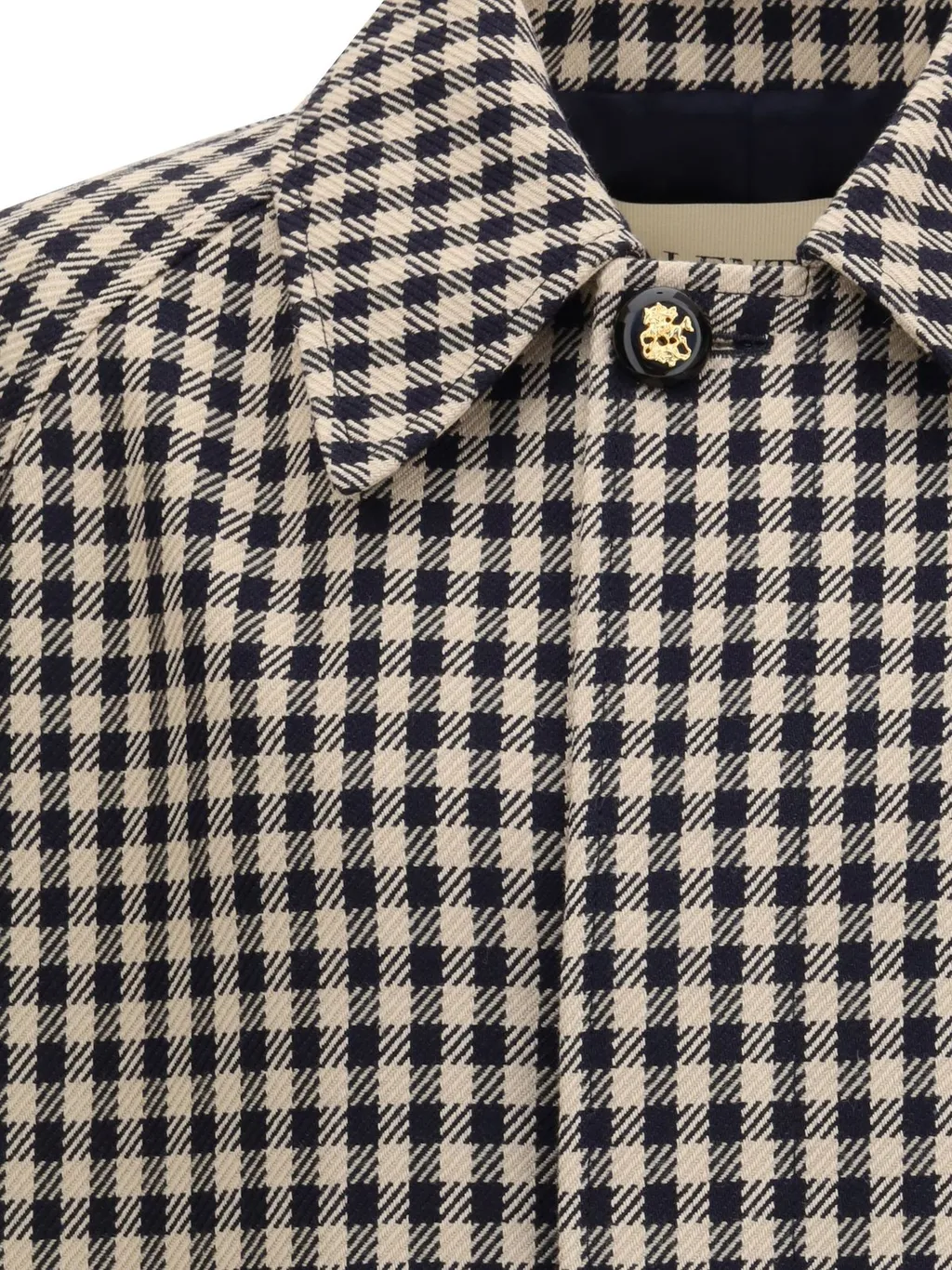 Checked Trench Coat